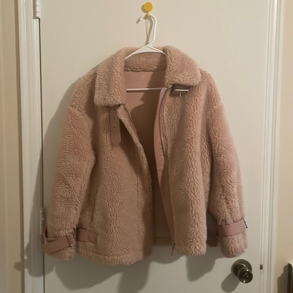 Women pink fuzzy jacket - Picture 1 of 1